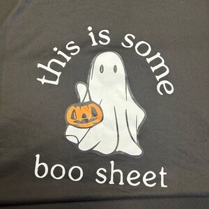 Black Halloween Ghost Graphic Tee